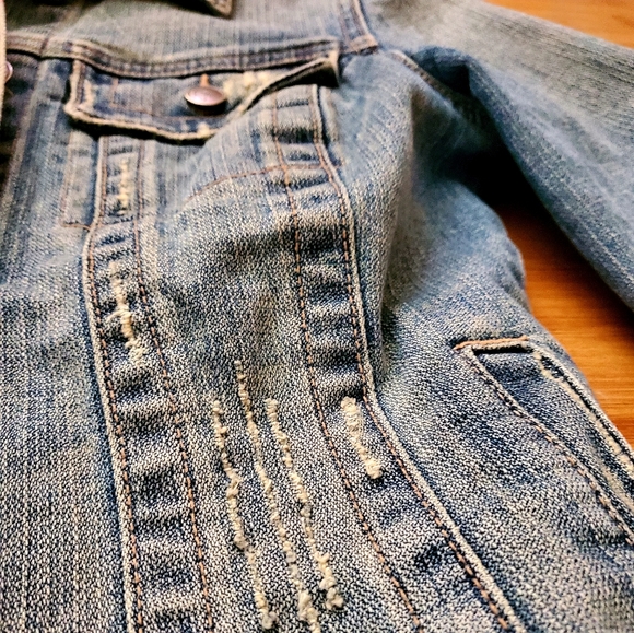 Nordstrom Rubbish Distressed Jean Jacket - Picture 7 of 8
